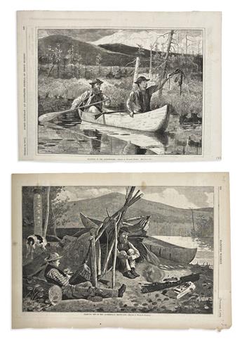 (WINSLOW HOMER.) Archive of approximately 300 nineteenth-century periodical leaves with illustrations after Winslow Homer.